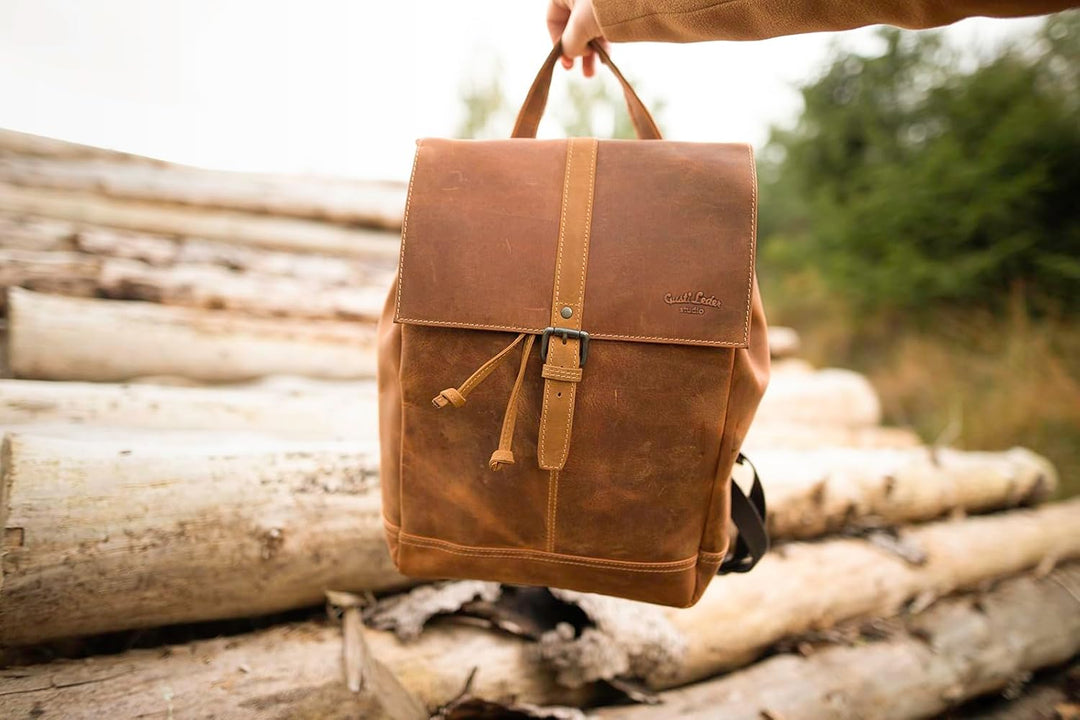 Gusti Kurierrucksack Leder - Jaime Rucksack Lederrucksack Vintage Cityrucksack Outdoorrucksack Lapto