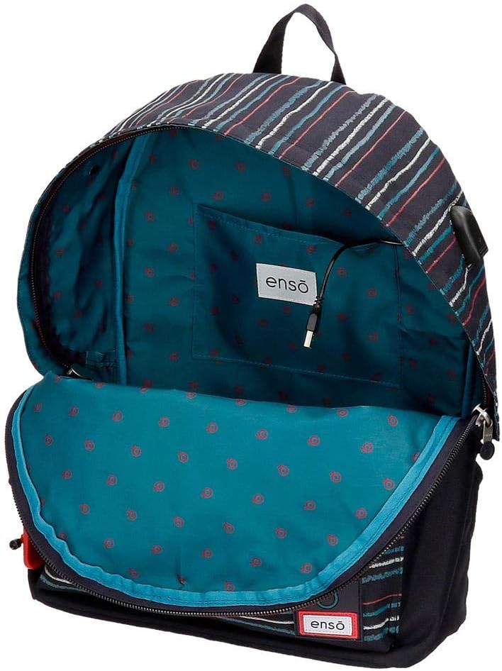 Enso Wall Ride Laptop-Rucksack an Trolley anpassbar Schwarz 32x44x17 cms Polyester 15,6" 22.78L Anpa