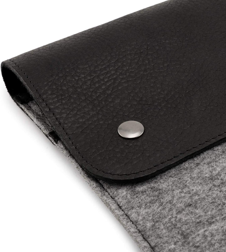 MegaGear MacBook-Tasche aus echtem Leder und Fleece, Laptop-Hülle für MacBook Pro und MacBook Air Hü