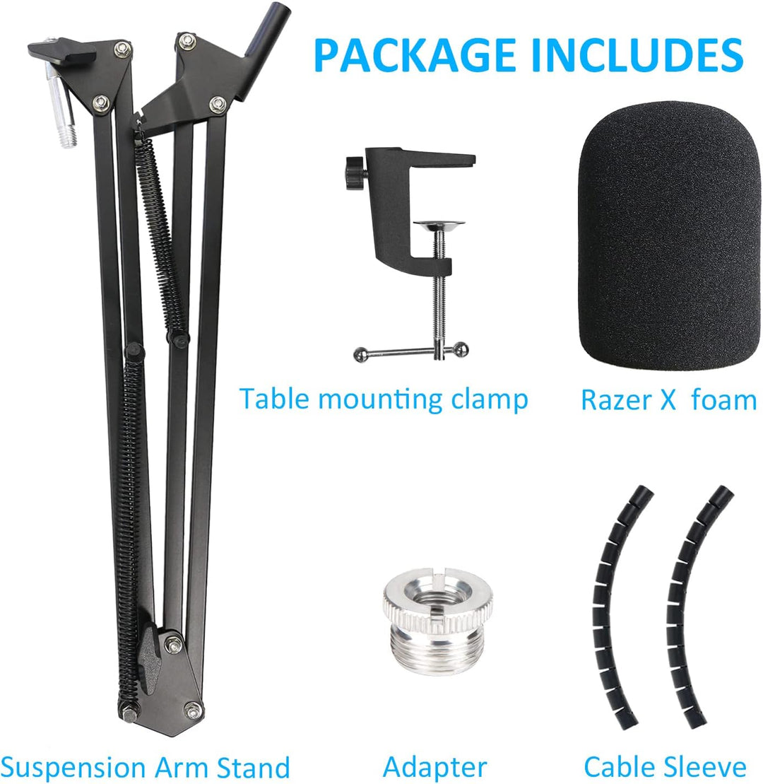 Seiren X Mikrofonarm mit Popschutz - Mikrofonständer und Windschutz Kompatibel mit Razer Seiren X Mi