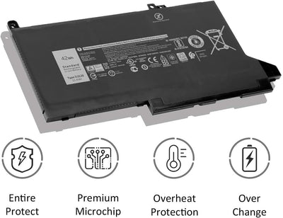 PGFX4 ONFOH 451-BBZL C27RW DJ1JO DJ1J0 Laptop Batterie Ersatz für Dell Latitude 12 7280 K8X0T KHY0C