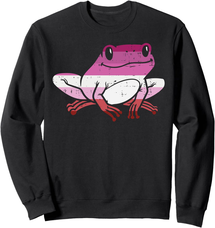 Frog Animal LGBT Lesbian Flag Gay Pride Ally Women Sweatshirt