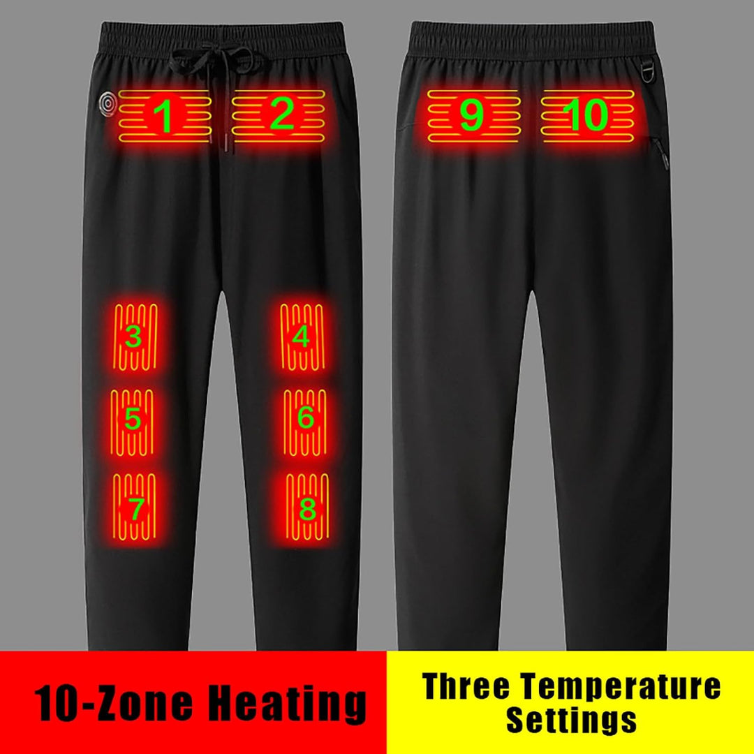 Vhersily Beheizte Hose Herren Damen, elektrisch beheizte Fleece-Hose, Schneehose, bequeme Trekkingau