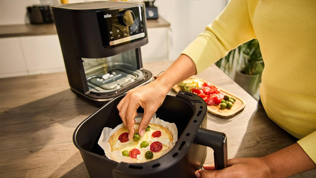 Braun MultiFry 5 – 2-in-1 Heissluftfritteuse mit Backfunktion, PFAS-freie Keramikbeschichtung im Gar