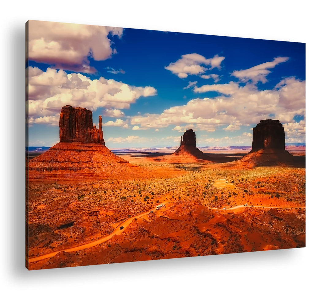 deyoli Monument Valley in Arizona Format: 80x60 als Leinwandbild, Motiv fertig gerahmt auf Echtholzr