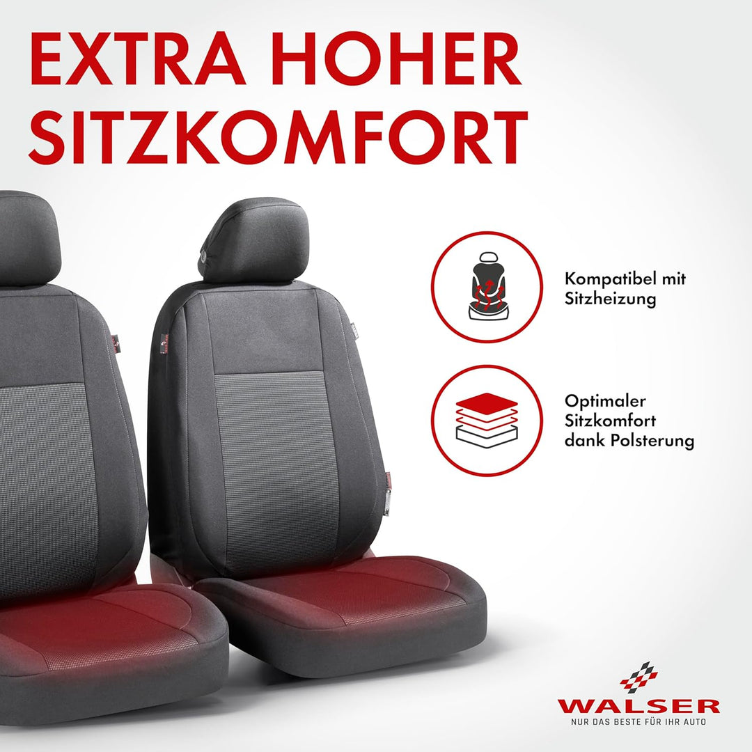 Walser Premium Autositzbezüge Ardwell mit Reissverschluss Qualitätssieger Sehr Gut* Sitzbezüge Auto,