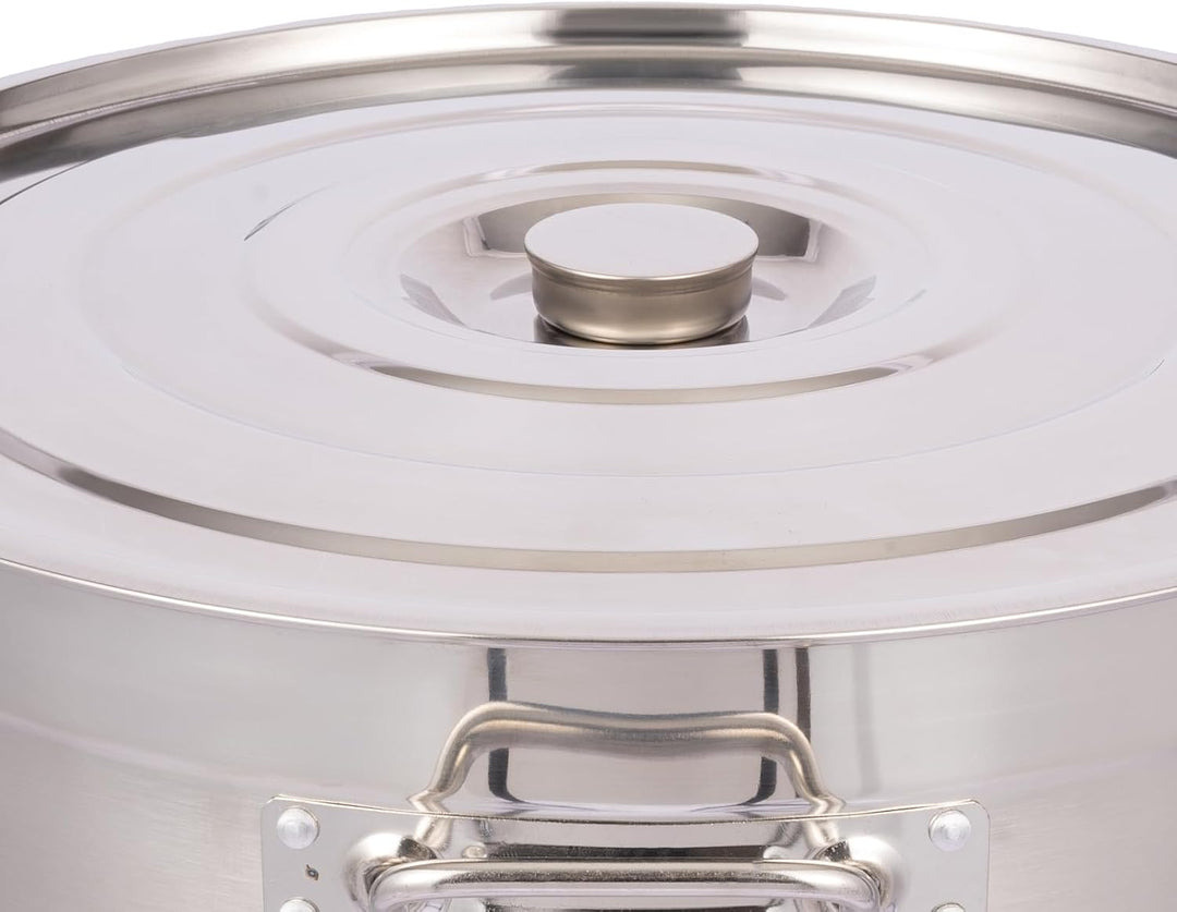 Suppentopf,grosser kochtopf,suppentopf gross,Grosser Suppentopf aus Edelstahl, mit Deckel, sichere K