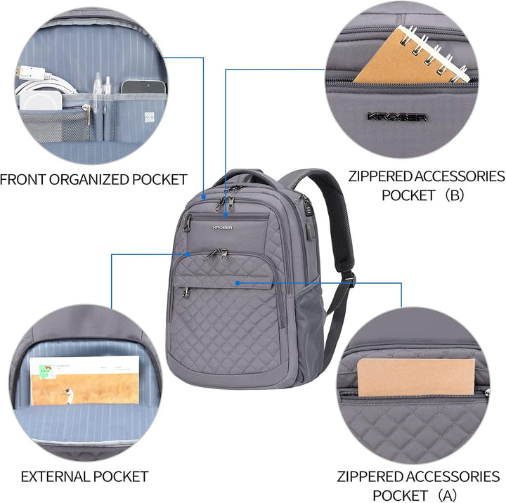 KROSER Laptop Rucksack 17-17,3&