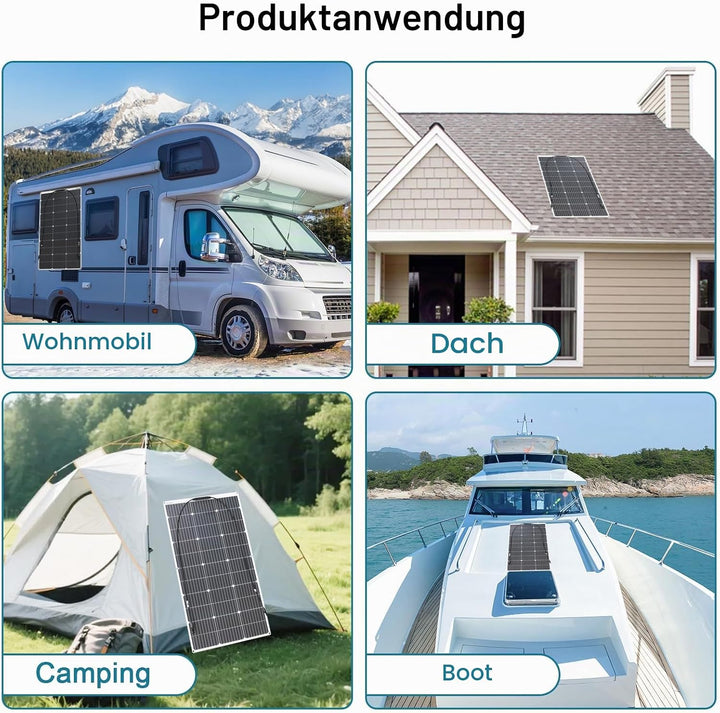 Monokristallines 200W 12V Flexibles Solarpanel Kit Für Outdoor mobile Nutzung 200W Solar Panel Syste