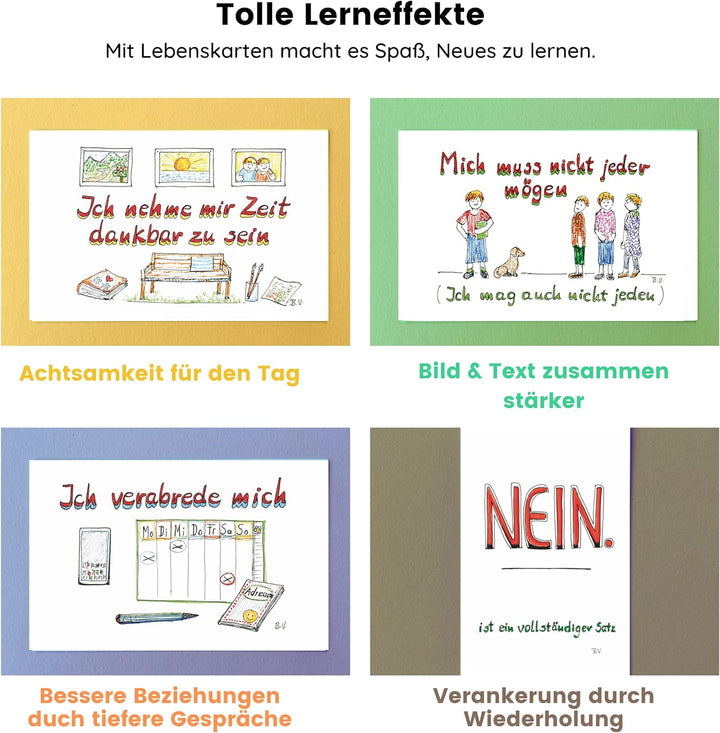 Lebenskarten 2 "Therapiebox" von Barbara Völkner (88 Karten, beschichtet, A7 Format: 7,5x10,5cm) | T