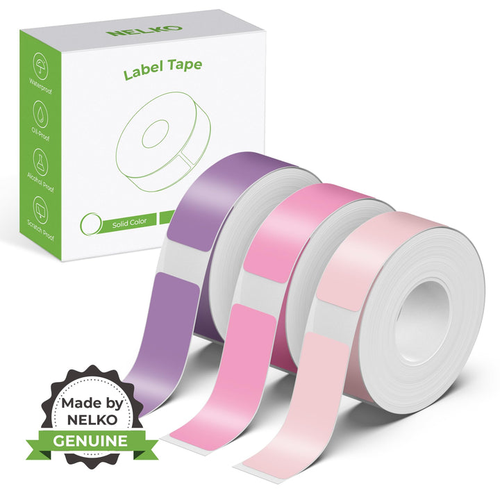 NELKO Original P21 Etikettenband-Ersatz, adaptiertes Etikettendruckpapier, 14 x 40 mm, Standard-lami