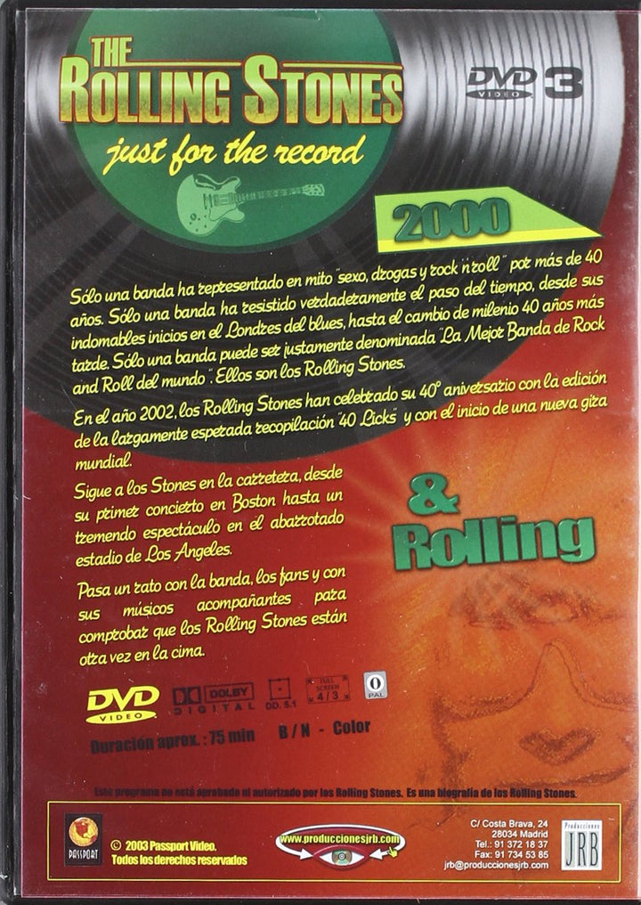 Just For The Records (Import Dvd) (2003) Rolling Stones, The, DVD