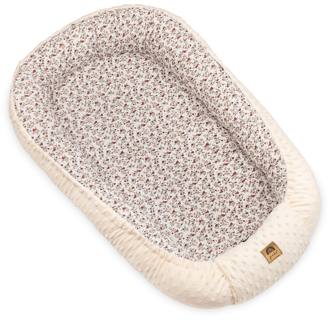 PIMKO Babynest 2 seitig Minky Babynestchen für Baby Kuschelnest Babykokon für Säuglinge und Neugebor