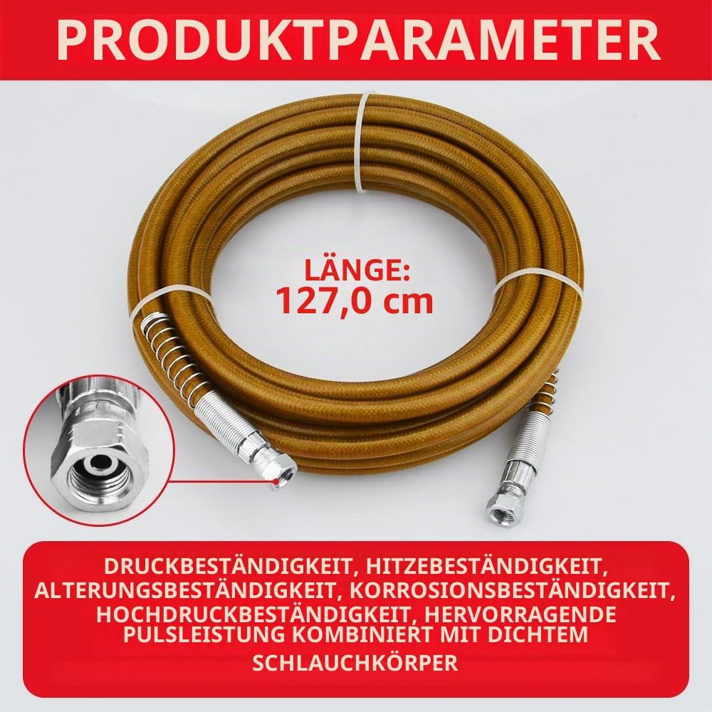 Airless-Sprühschlauch für Airless-Sprühgerät, Hochdruckschlauch (15 Meter) 15 mètres, 15 mètres