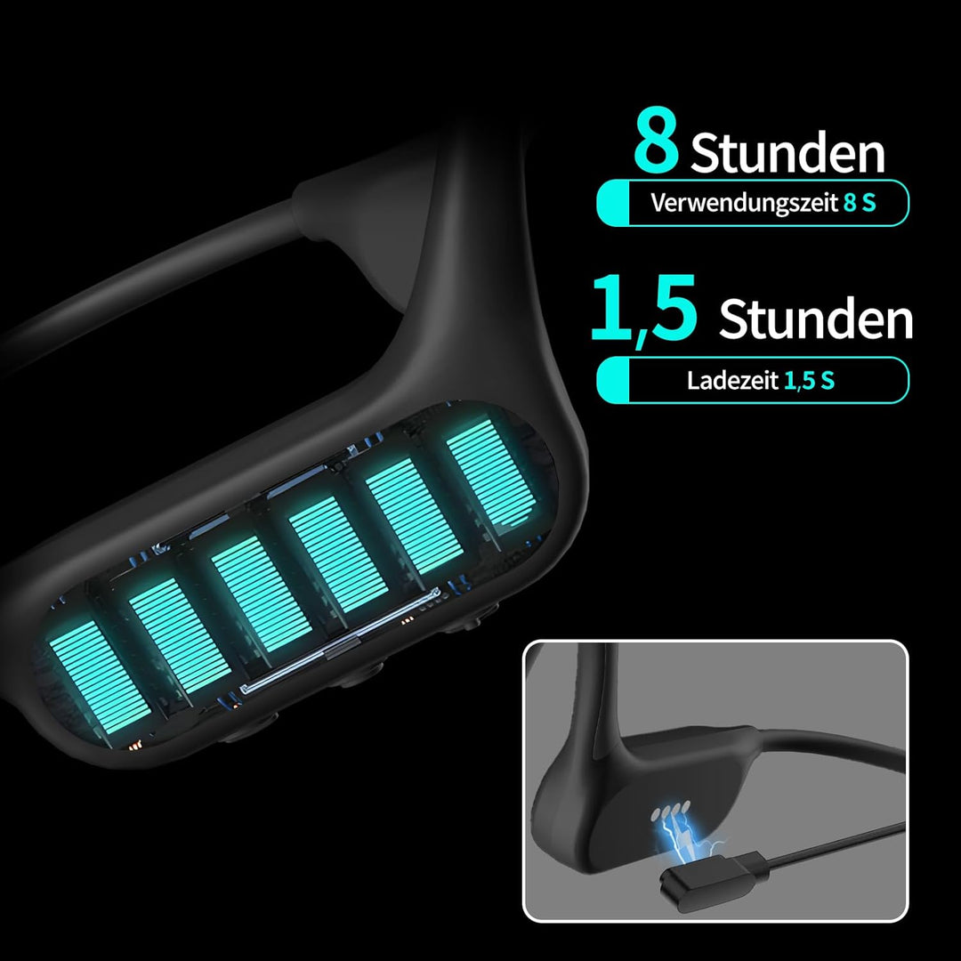 MANKIW Osea Driving Kopfhörer IP68 wasserdicht zum Schwimmen, Open-Ear, kabellose Sport-Kopfhörer Bl