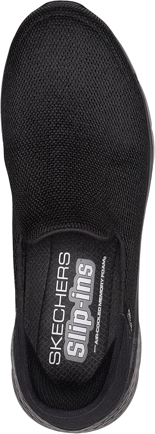 Skechers Herren Go Walk Flex No Hands Hausschuh 44.5 EU Black Textile, 44.5 EU Black Textile
