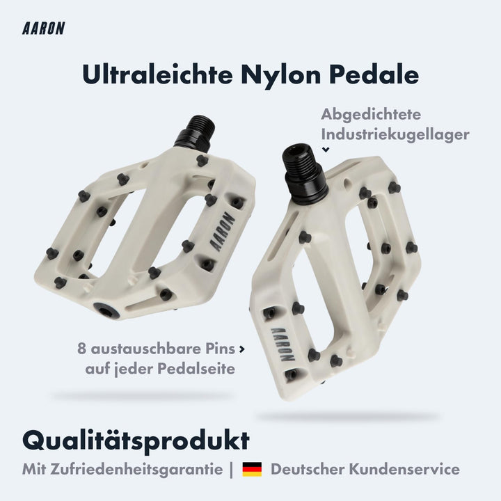 AARON Dirt MTB Pedale aus ultraleichten Nylonfasern mit abgedichtetem Industrie-Kugellager - rutschf