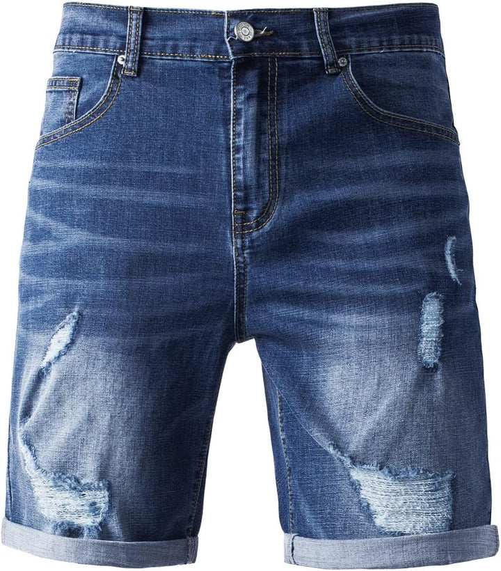 Meilicloth Jeans Shorts Kurze Herren Shorts Sommer Denim Western Casual A Navy Blau S, A Navy Blau S