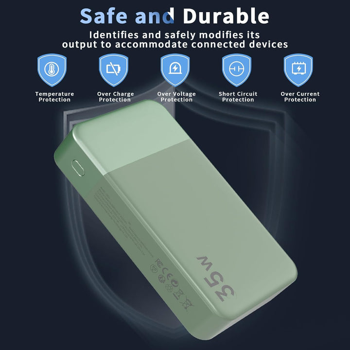 NOBIS Power Bank, Powerbank 20000mAh, 35W Externe Handyakkus Fast Charging, Externer Akku with C to