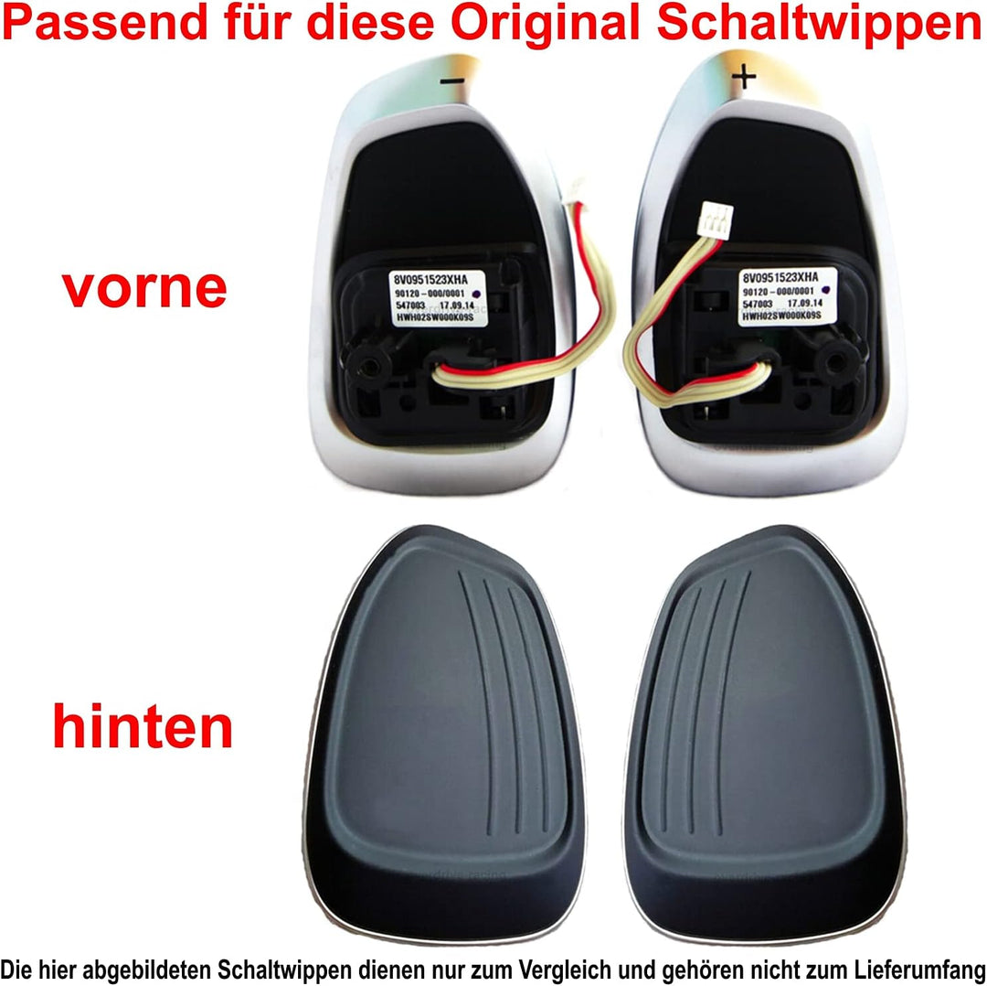 Overdrive-Racing Schaltwippen Verlängerung Kompatibel mit Audi S3, RS3, A4, S4, RS4, A5, S5, RS5, RS