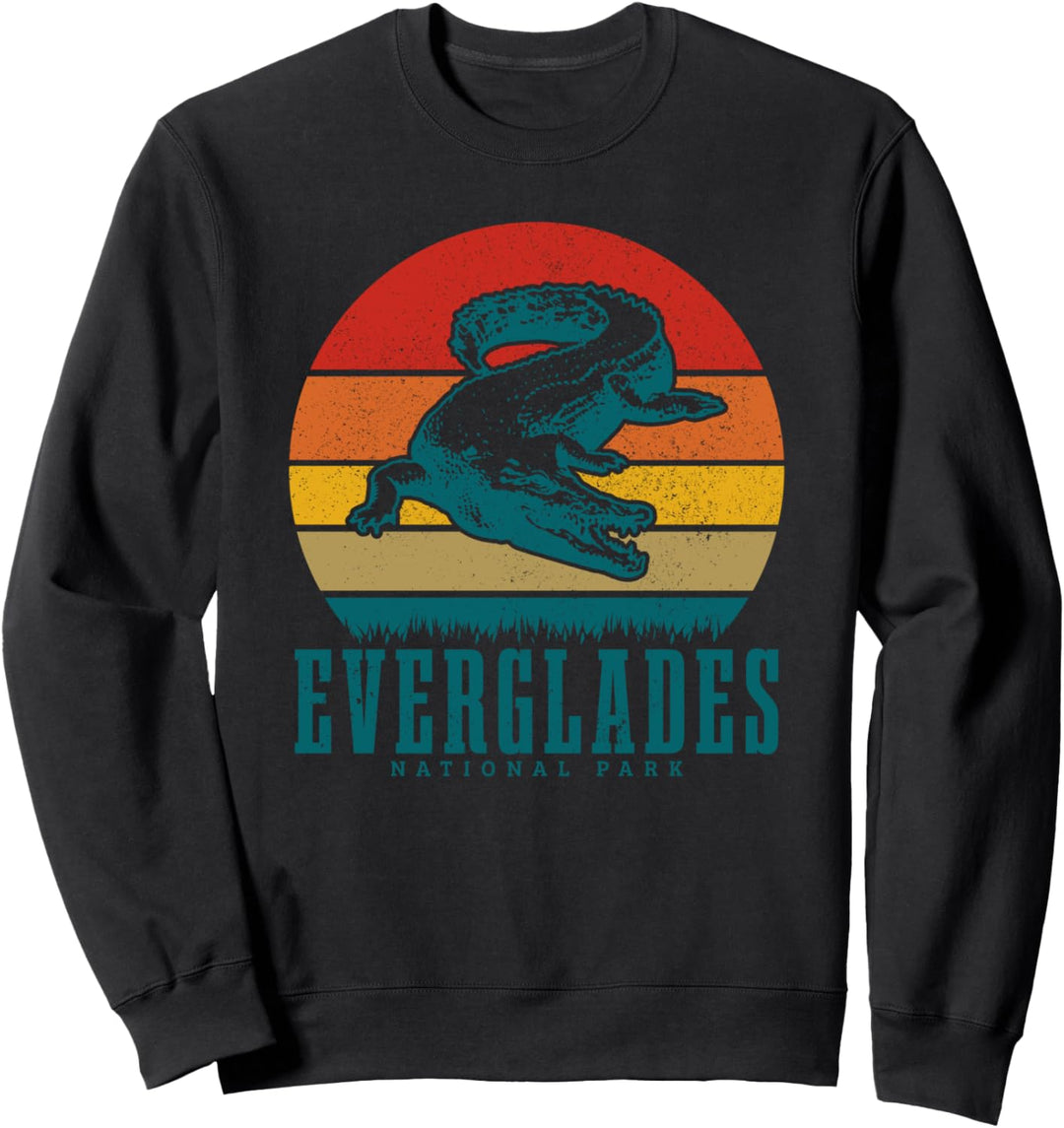 Everglades National Park USA Krokodil Florida Vintage Sweatshirt