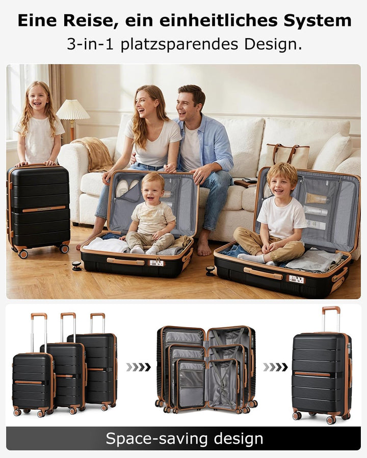 British Traveller Reisekoffer Mittelgross Koffer Trolleys Mittelgross Hartschalenkoffer 100% PP Hand