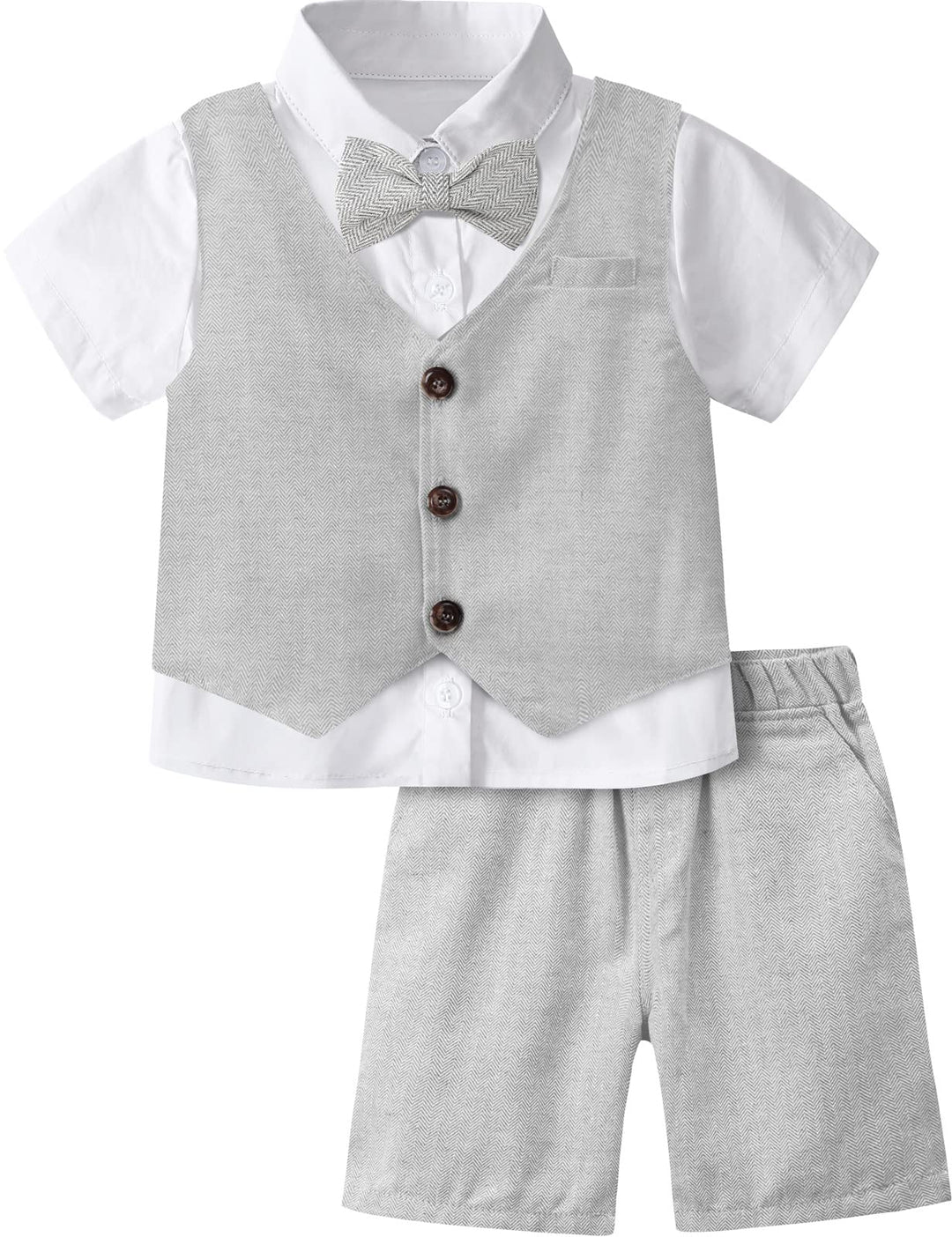 mintgreen Baby Junge Taufe Outfit Smoking Anzug Set 2-3 Jahre hellgrau, 2-3 Jahre hellgrau