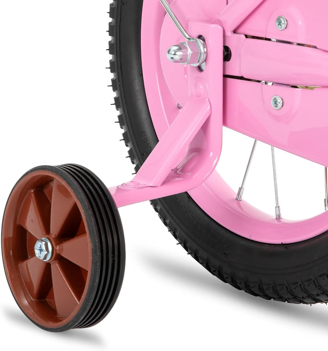 STITCH Retro 12/14/16/18 Zoll Kinderfahrrad für 2-8 jährige Mädchen, Kinderfahrrad mit Frontkorb & S