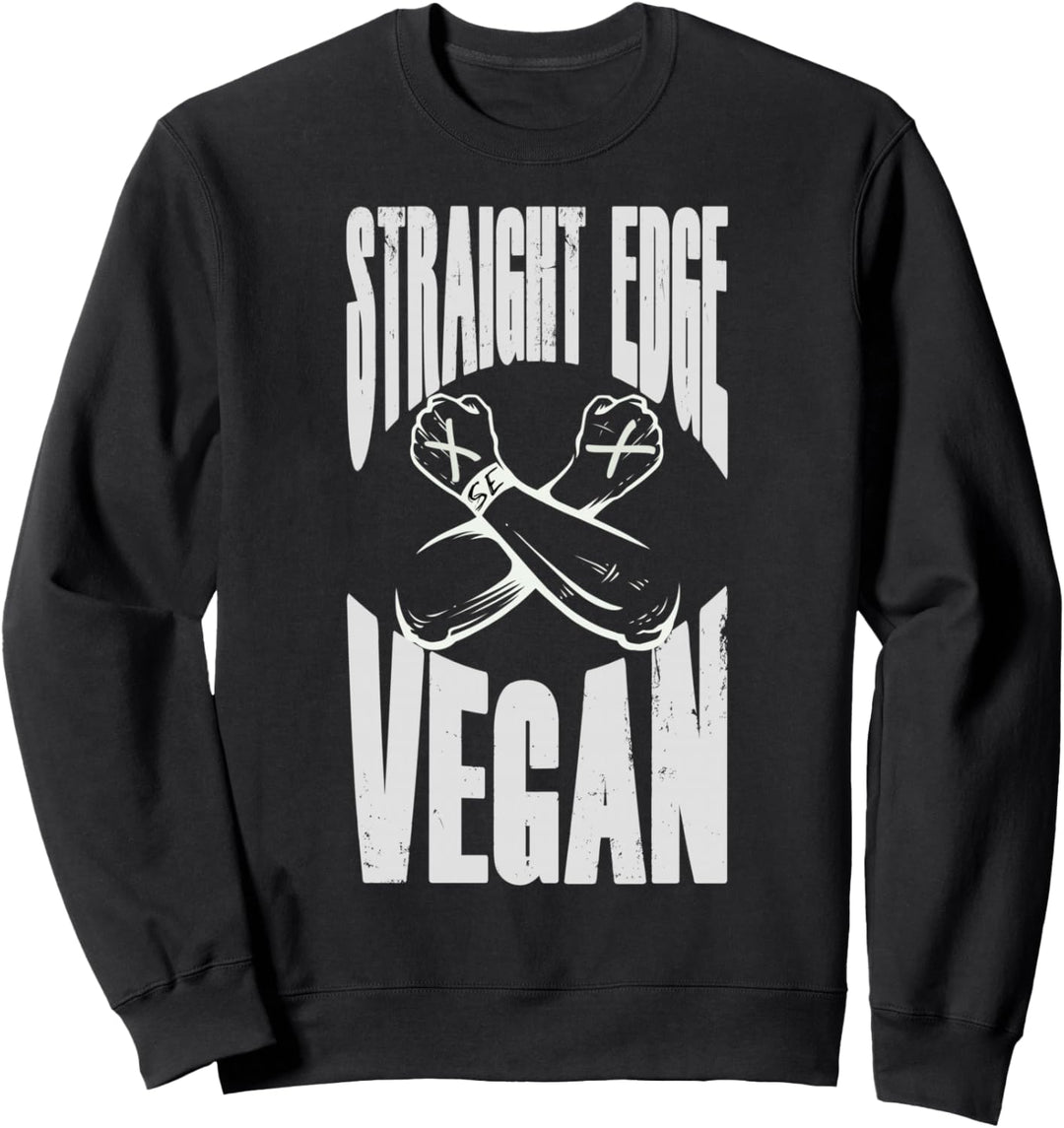 Straight Edge Vegan, gegen Drogen, Punk Sweatshirt