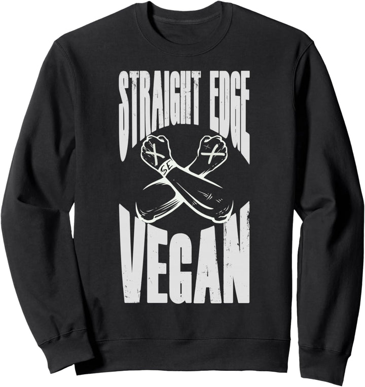 Straight Edge Vegan, gegen Drogen, Punk Sweatshirt