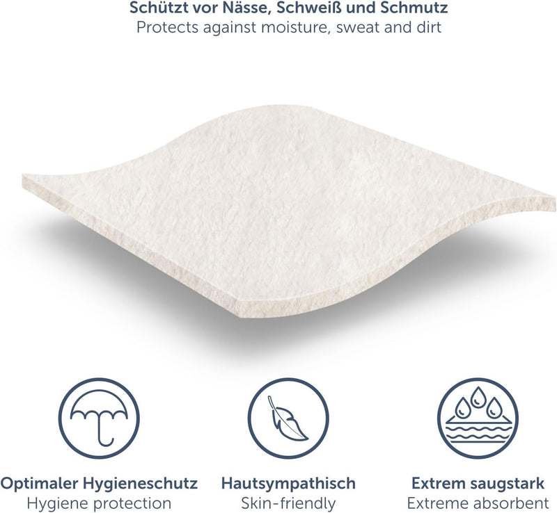 Blumtal® Premium Molton Matratzenschoner 70x140cm aus 100% Baumwolle im 2er Set - Oeko-Tex zertifizi