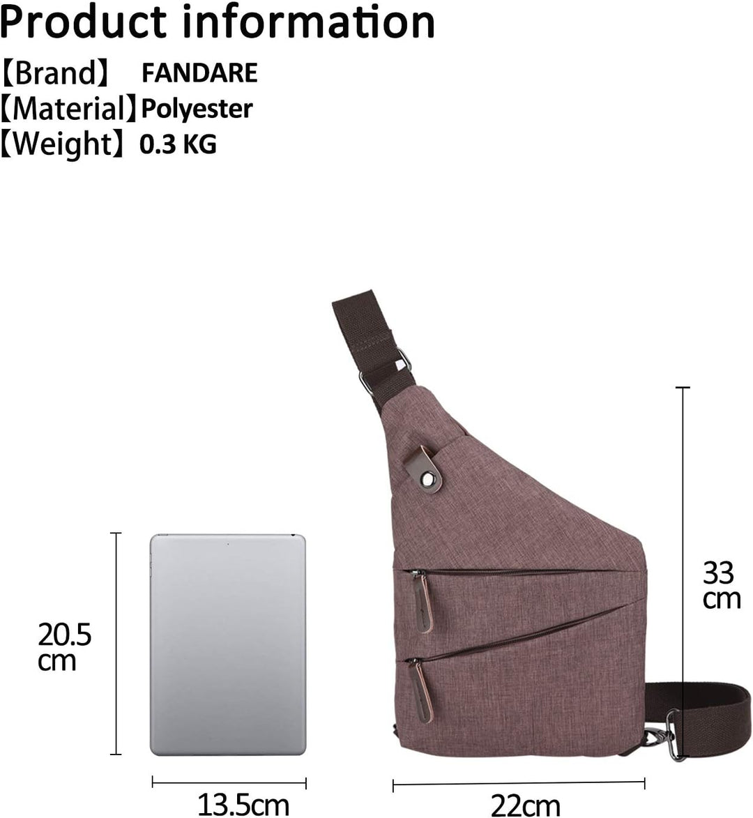 FANDARE New Sling Bag Umhängetasche Crossbody Bag Sport Party Reisen tragbar Umhängetasche Anti Thef
