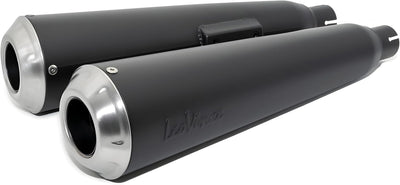 Endschalldämpfer/Auspuffanlage LeoVince 2x SLIP-ON CLASSIC RACER Black Edition, Edelstahl schwarz fü