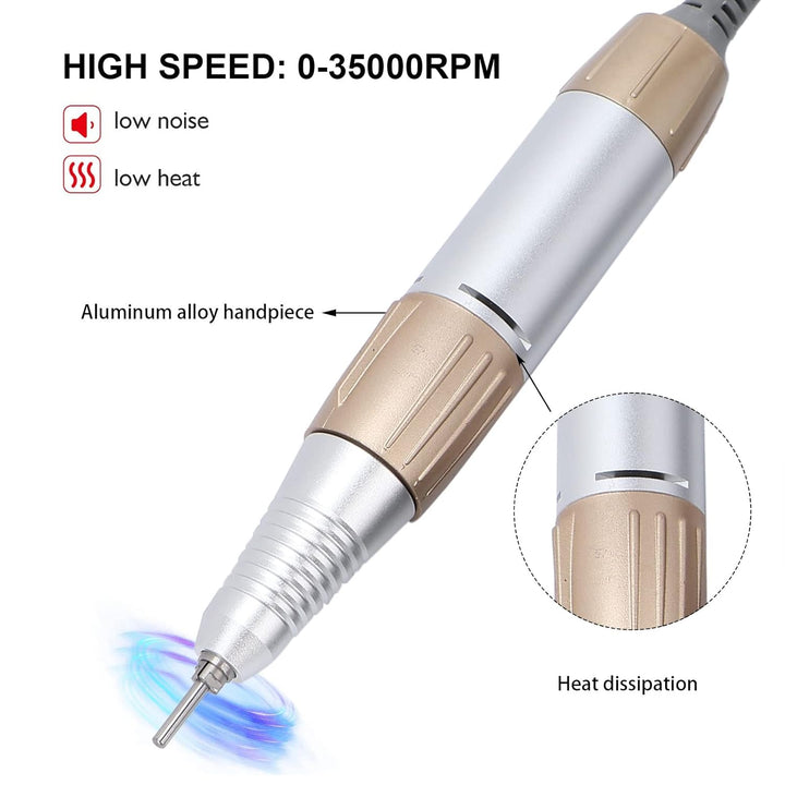 Nagelfräser Griff Handstück, Professional Ersatz Nagelbohrer Handgriff 35000rpm Tragbare Ersatzgriff