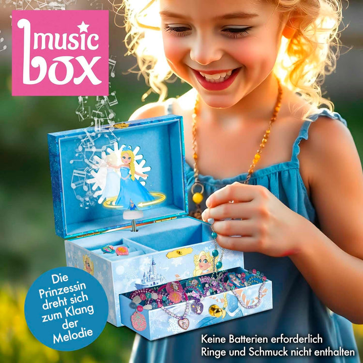 CRAZE Music Box Princess | Spieluhr mit Melodie, Mädchen Schmuckkästchen mit drehender Prinzessin, S