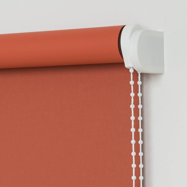 Liedeco® Rollo, Fenster Rollo, Kettenzug-Rollo / 122 x 180 cm (Breite x Höhe), Terracotta/Verdunkeln