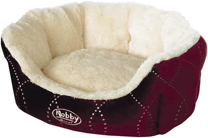 Nobby Komfort Bett oval "CENO" weinrot L x B x H: 45 x 40 x 19 cm weinrot 45 x 40 x 19 cm, weinrot 4