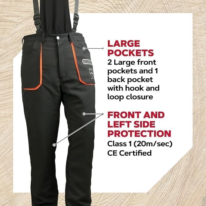 Oregon Yukon Kettensägen-Schnittschutzhose - Typ A Schutz (M) Latzhose M, Latzhose M