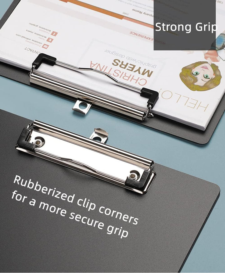 A4 Klemmbrett, 6er Klemmbrett A4 mit gummierter Metallklemme Zwischenablage Schreibblock für Student