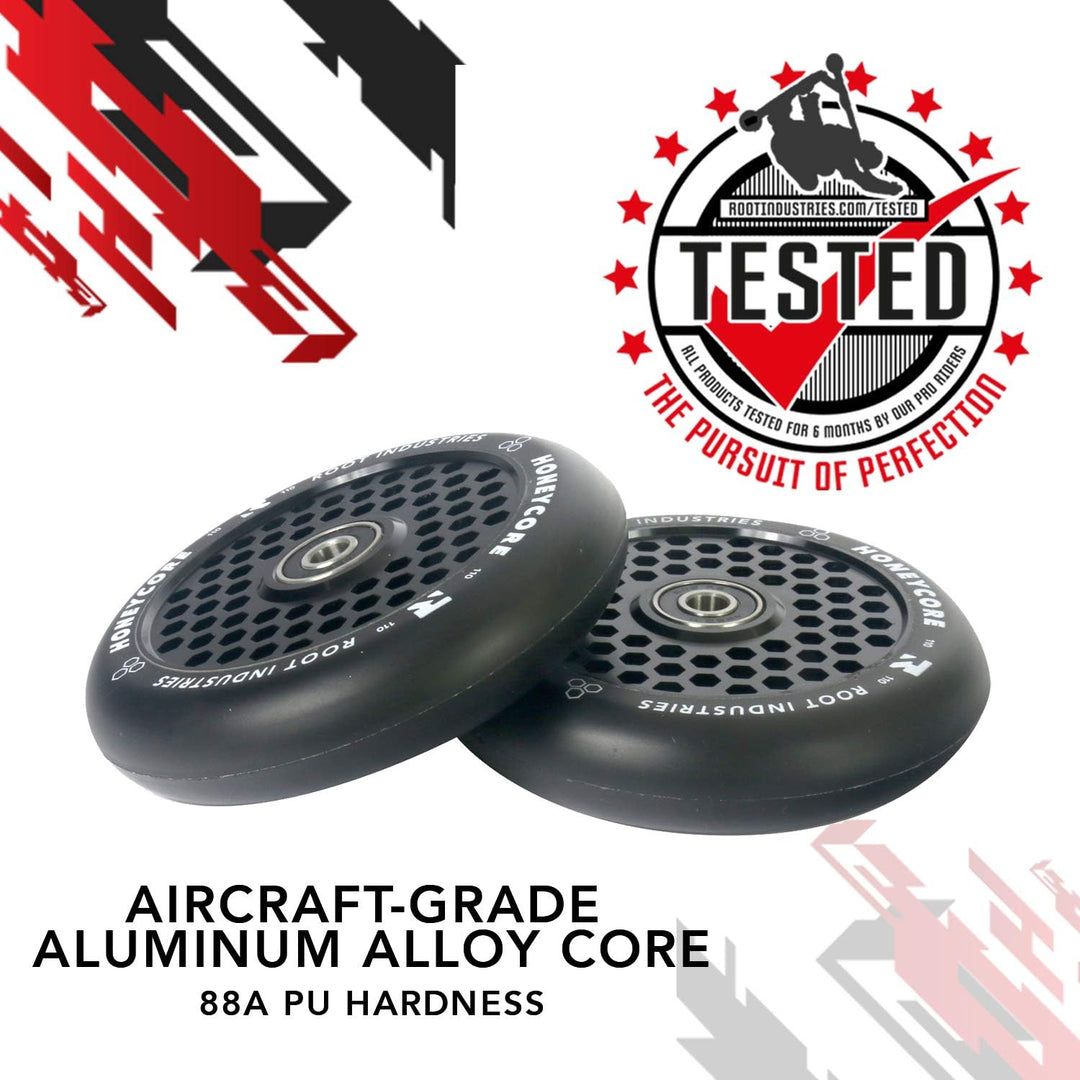 Root Honeycore Scooter-Räder Schwarz 110mm, Schwarz 110