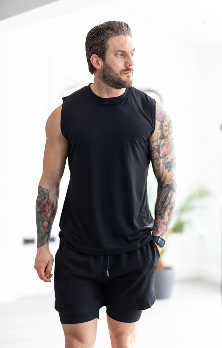 COOFANDY Tank Top Herren 3er Pack ärmelloses Unterhemden Muskelshirts Athletic Achselhemden Classic