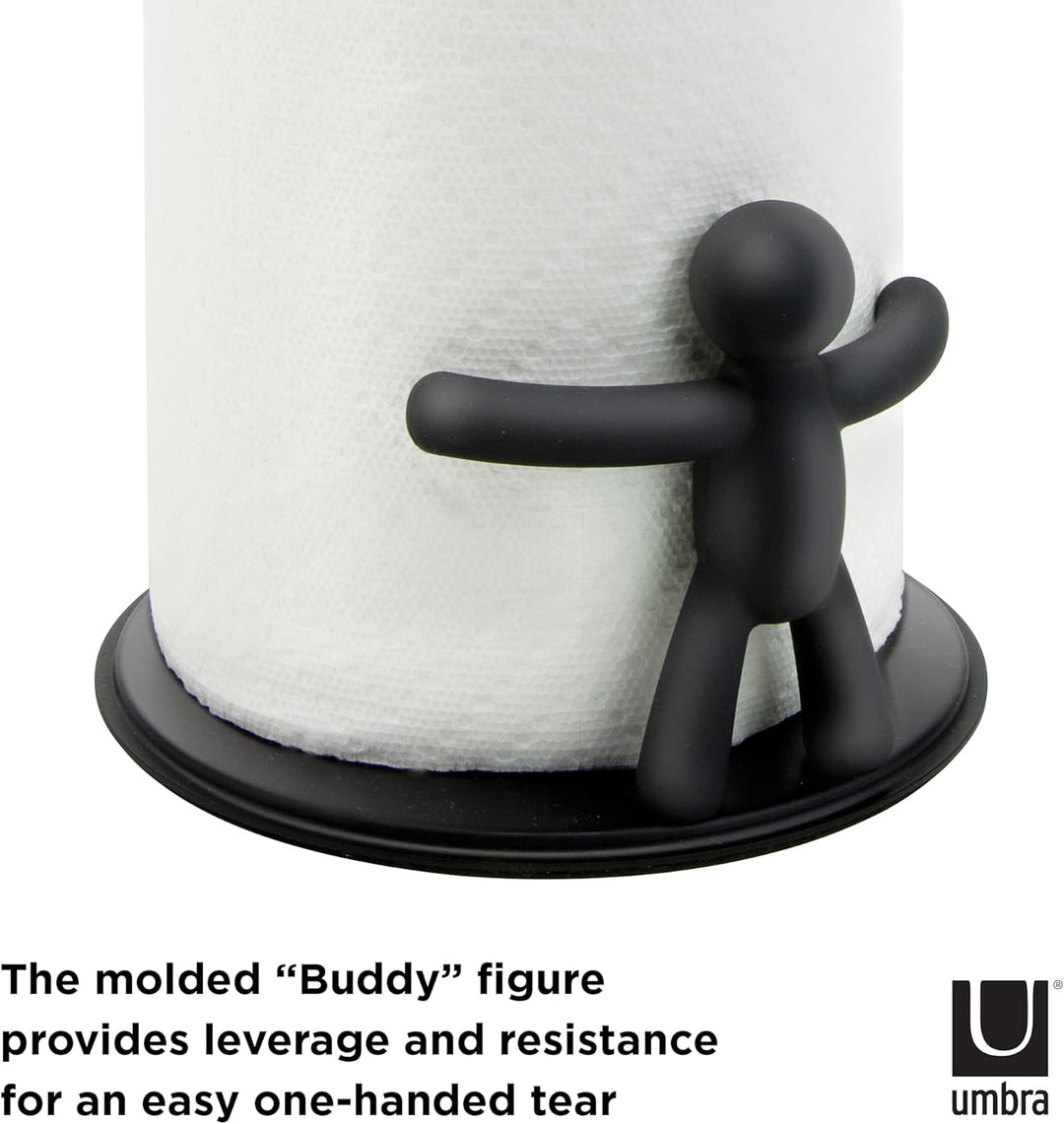 Umbra Buddy Küchenrollenhalter Schwarz stehend, Zewa Rollenhalter und Papierrollenhalter für Küchent