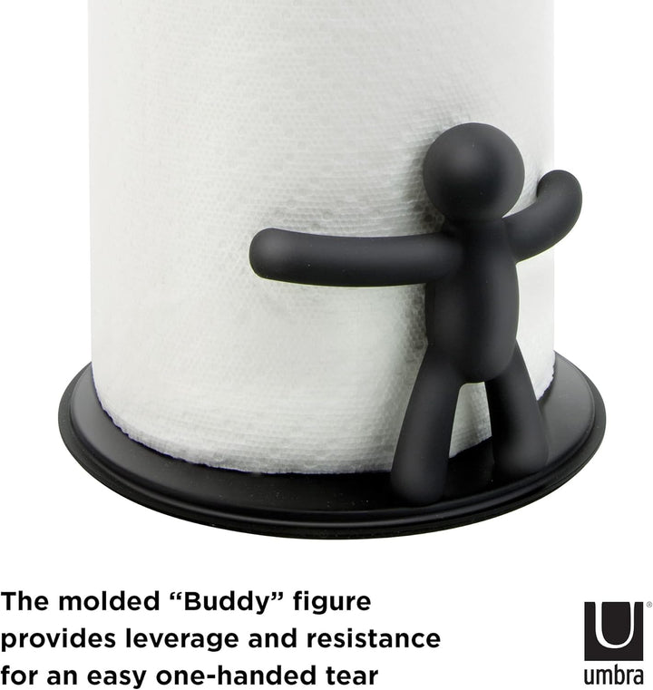 Umbra Buddy Küchenrollenhalter Schwarz stehend, Zewa Rollenhalter und Papierrollenhalter für Küchent