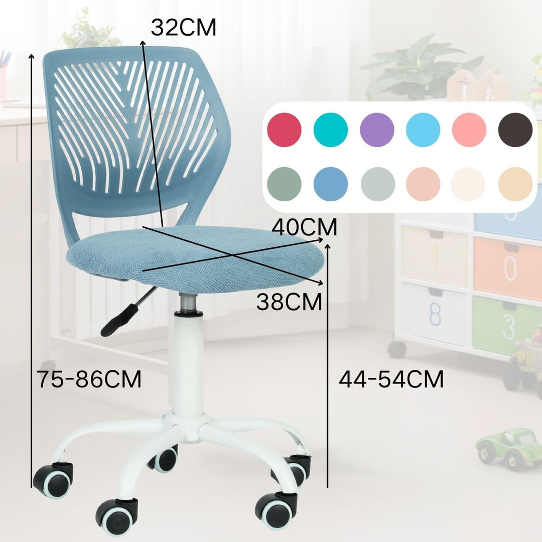 FurnitureR höhenverstellbarer Bürostuhl, drehbarer Studierstuhl ohne Armlehnen, Arbeitsstuhl für Hom