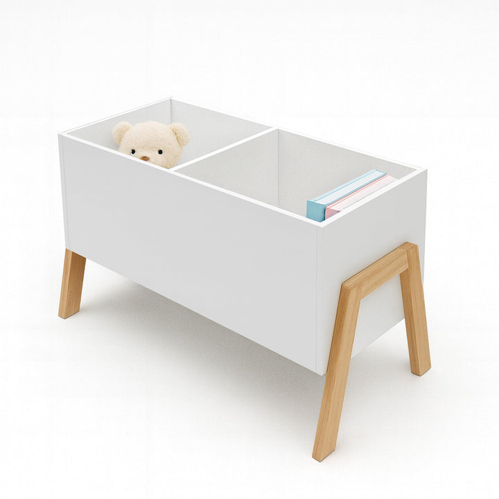 Relaxdays Bücherregal Kinder, 2 offene Fächer, Spielzeug &amp; Bücher, Spielzeugregal HBT: 40 x 66,5 x 3