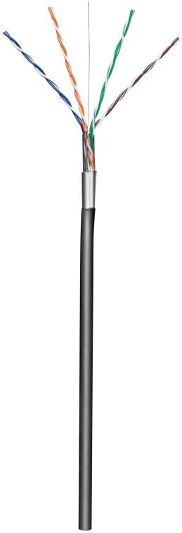 Goobay 57294 CAT 5e Outdoor Netzwerkkabel, F/UTP, Schwarz