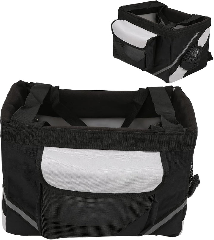 Semiter Hundekorb für Fahrrad, Schnellspanner Lenkeradapter Hundefahrradtasche für draussen für Katz