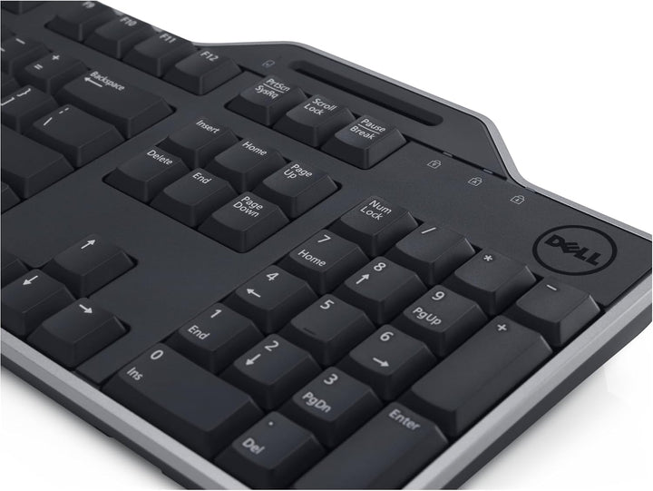 Dell KB-813, Wired, Smartcard Reader USB Keyboard, UK/Irish (QWERTY), schwarz Business Tastatur schw
