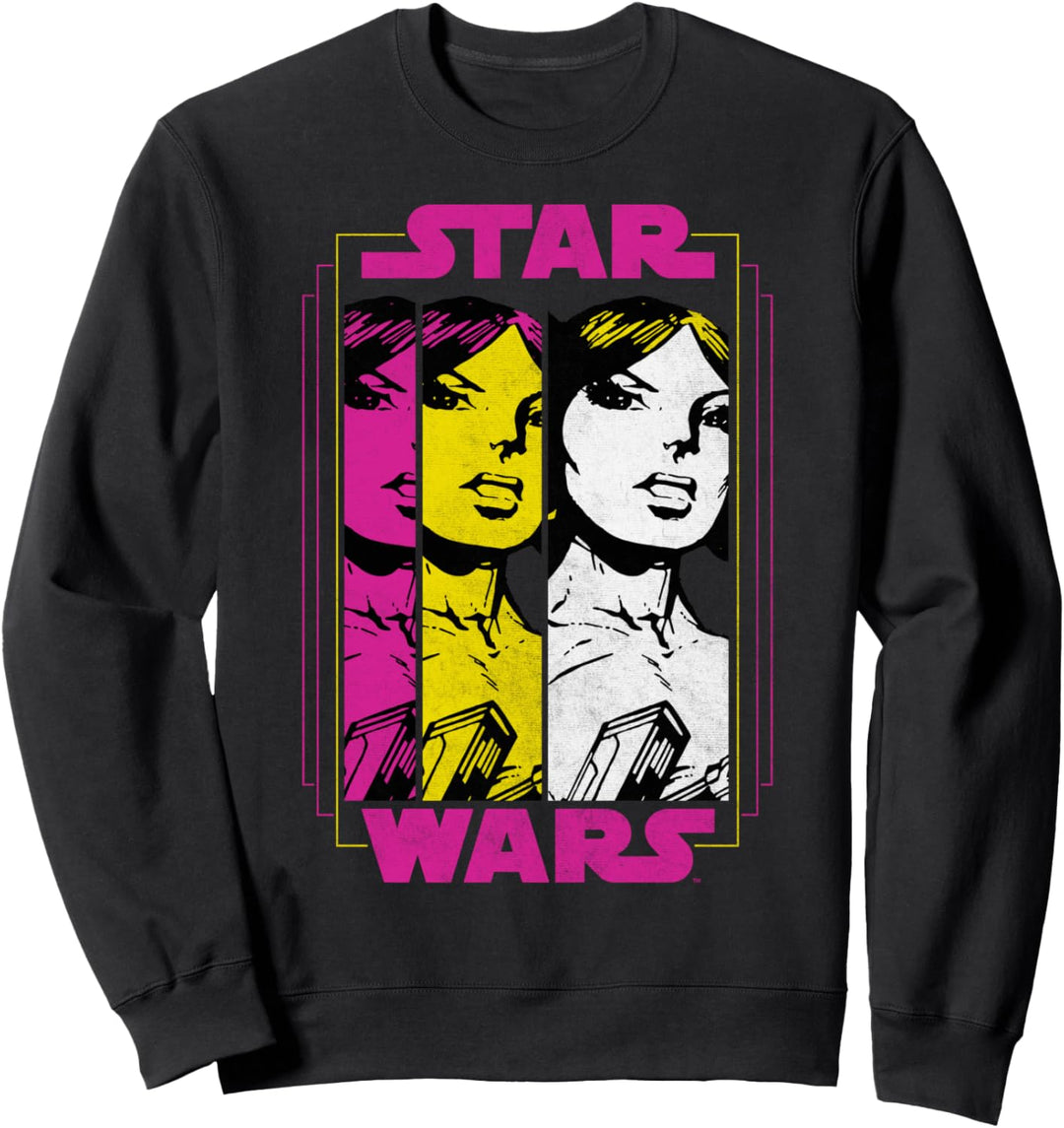 Star Wars Princess Leia Trio Pop Art Poster Sweatshirt