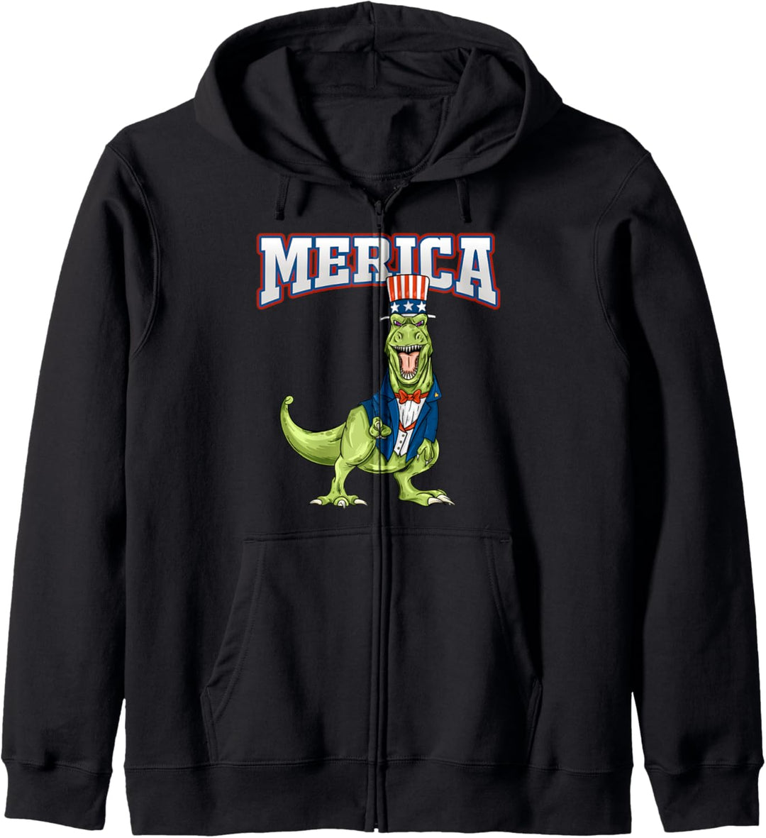 Merica Onkel Sam T-Rex Dinosaurier 4. Juli Kapuzenjacke